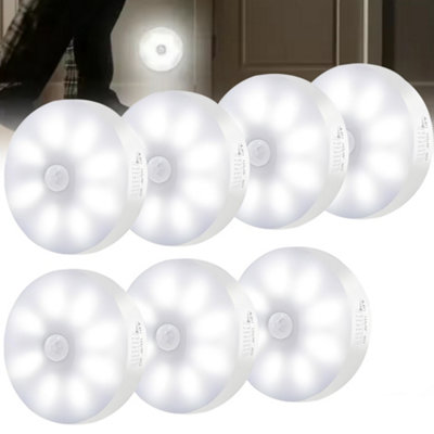Sensor Light LED Motion PIR USB Rechargeable Portable Cabinet Stair ...