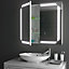 Sensor Wall Bathroom Mirror Cabinet LED Lighting with Bluetooth Speaker and Shaver Socket 650 x 600 mm