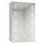 Sensor Wall Bathroom Mirror Cabinet LED Lighting with Shaver Socket and Clock 500 x 700 mm