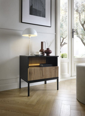 Sento Bedside Cabinet (H)560mm (W)540mm (D)390mm with Drawer and LED Lighting