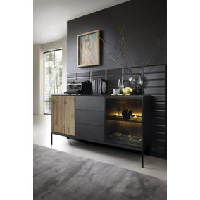 Sento Display Sideboard Cabinet (H)830mm (W)1540mm (D)390mm with Drawers and LED Lighting