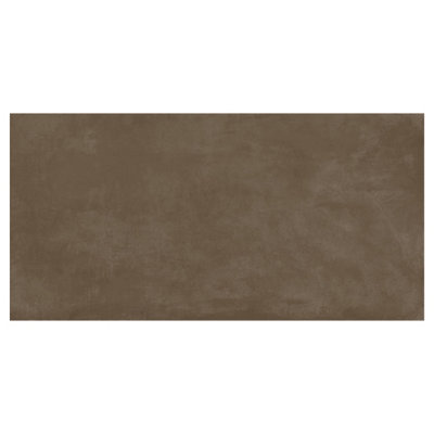 Sentry Matt Brown Concrete Effect Porcelain Wall & Floor Tile Pack of 18 Tiles 12.96m² (L)600mm (W)1200mm