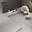 Sentry Matt Grey Concrete Effect Porcelain Wall & Floor Tile - Pack of 72 Tiles, 51m² - (L)1200x(W)600mm