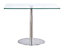 Sephora 107cm Small Glass Dining Table