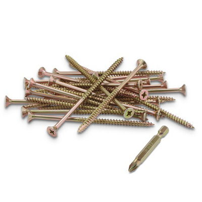 SEQUAL Hyper Drive Wood Screws, Self Countersinking Head, With Knurled