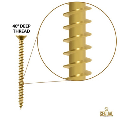 SEQUAL Multi Purpose Screws, Wood Screws Yellow & Zinc Screws ...