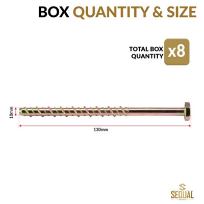 SEQUAL Zeus Bolts, Hex Head Concrete Bolts, Self Tapping Fixing Bolts ...