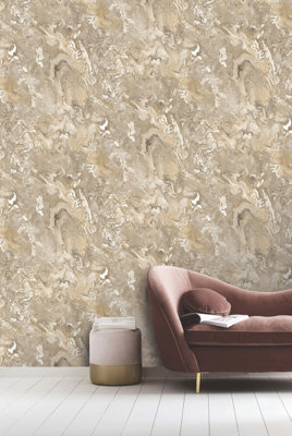 Serafina Marble Beige Wallpaper