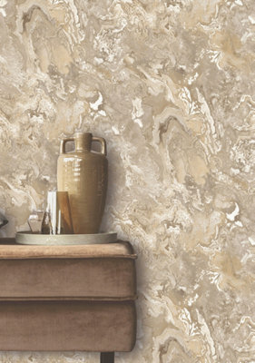 Serafina Marble Beige Wallpaper