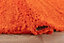 Serdim Rugs Plain Living Room Shaggy Area Rugs Orange Round 120x120 cm
