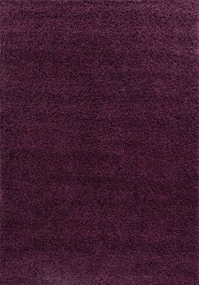 Serdim Rugs Plain Living Room Shaggy Area Rugs Violet 120x170 cm