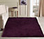 Serdim Rugs Plain Living Room Shaggy Area Rugs Violet 80x150 cm