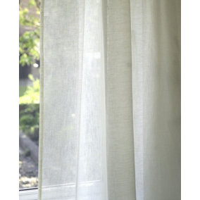 Serenity Ivory Voile Panel (Linen & Recycled Mix)