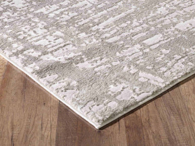 Serenity Modern Abstract Lines Contemporary Area Rugs Stone 80x150 cm