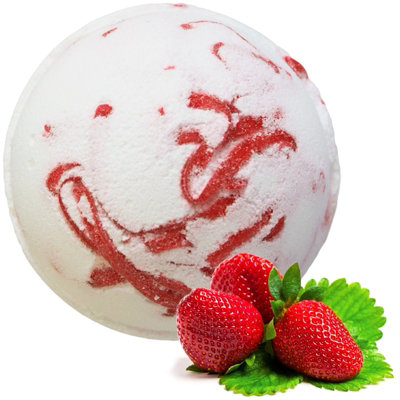 Serenityy Tropical Paradise Coco Bath Bomb - Strawberry, 180 g, Handmade in UK