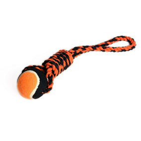 Seriously Strong by Petface Tennis Ball Rope Dog Toy, Large