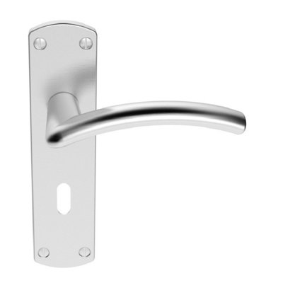 Serozzetta Satin Chrome Serozzetta Tres Lever on Lock Backplate (SZC031SC)