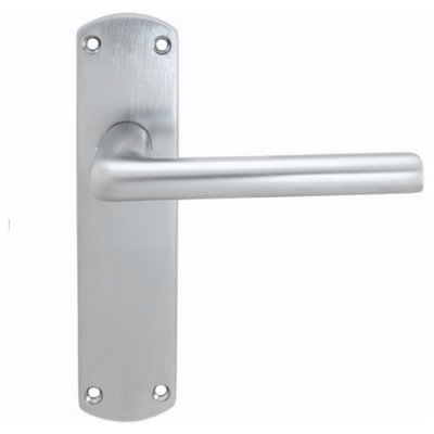 Serozzetta Satin Chrome Serozzetta Uno Lever on Latch Backplate (SZC012SC)