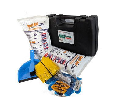 SERPRO - 10 Litre Spill-Aid Spillkit in Hard Carry Case for all Chemicals, Herbicides, Bases, Alkalines