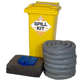 SERPRO -120 Litre General Purpose Mobile Spill Kit - Suitable for Hydraulics, Oils, Coolant, Fuels and Water Based Liquids
