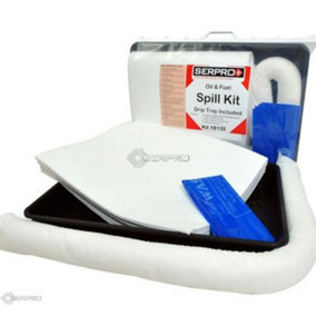 SERPRO - 20 Litre Oil and Fuel Compact Spill Kit with Drip Tray