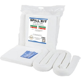 SERPRO 30 Litre Oil and Fuel Spill Kit, absorbs Oils, Fuels, Diesel, Hydraulics and Any Hydrocarbon Based Liquids.