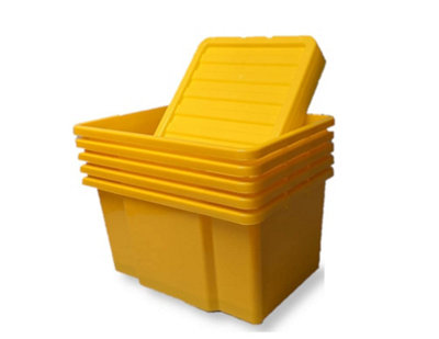 SERPRO spill management 35 Litre Yellow Plastic Storage Box with Lid