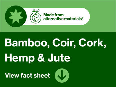 Made from alternative materials - View bamboo, cork, coir fact sheet