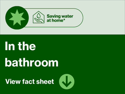 Saving water at home - in the bathroom