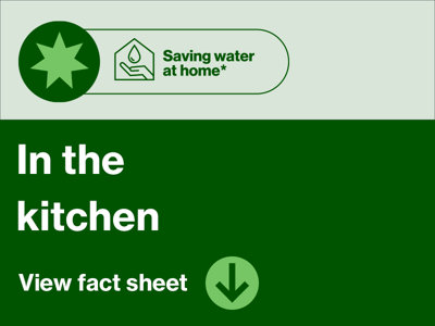 Saving water at home - in the kitchen