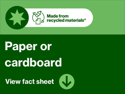 Made from responsibly sourced materials - View paper or cardboard fact sheet