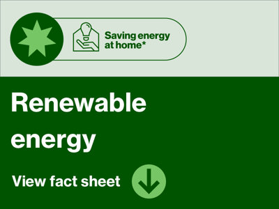 Saving energy at home - renewable energy