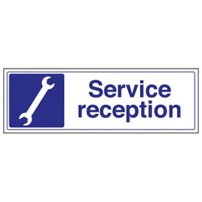 Service Reception Garage Vehicle Sign - Rigid Plastic - 300x100mm (x3)