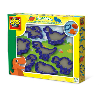 SES Creative Tagliapasta Dinosauri | Set 7 Formine Per Plastilina | Gioco Creativo Per Bambini 2+