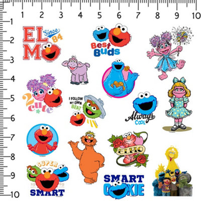 Sesame Street Deluxe Vinyl Character Stickers (Pack of 50 ...