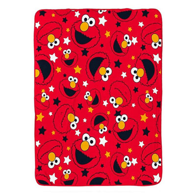 Sesame Street Fleece Elmo Blanket Red/Black/White (150cm x 100cm)