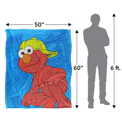 Sesame Street On The Streets Elmo Blanket Multicoloured (One Size)
