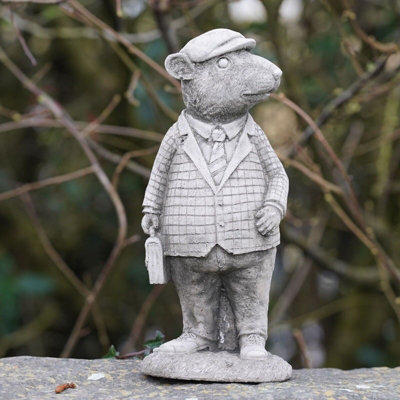 Set 4 Wind in the Willows Stone Statues Outdoor Garden Ornament Badger ...
