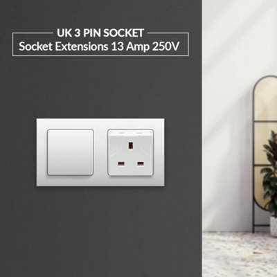 Set Of 10 Adaptor 2 Way Plug 3 Pin Socket 13 Amp Double Household Multi Electric - 5