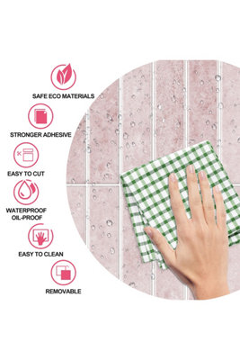 Set of 10 Self-adhesive 3D Wall Tile Stickers 30x30cm