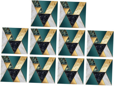 Set of 10 self-adhesive crystal wall stickers, crystal fireplace ...