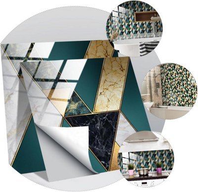 Set of 10 self-adhesive crystal wall stickers, crystal fireplace ...