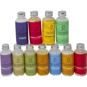 Set Of 11 Reed Diffuser Oil Bottle Aromatic Fragrance Refill Scent Freshener 100ml