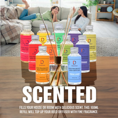 Set Of 11 Reed Diffuser Oil Bottle Aromatic Fragrance Refill Scent Freshener 100ml - 7