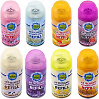 Set Of 12 Air Freshener Automatic Spray Refill Cans Fragrance Aroma Scents 250ml