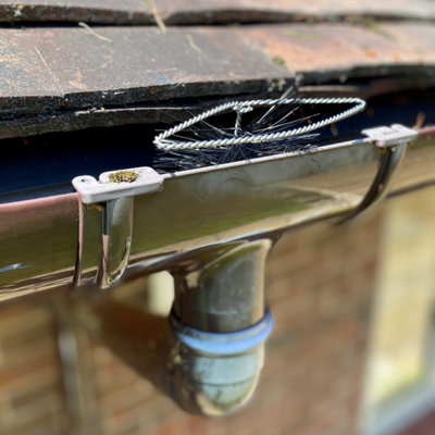 Set of 12 Black Drain & Gutter Downpipe Leaf Guard Plugs (30cm) DIY