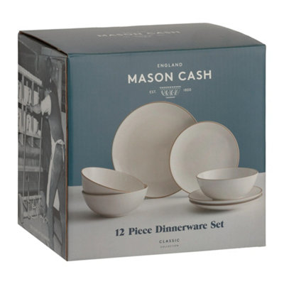 Set of 12 Classic Collection Dinner Set Cream