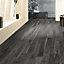 Set of 12 Dark Grey WPC Composite Decking Waterproof Floor Tiles Set with Accessories Kit 6.3 m²