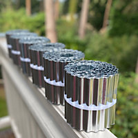 Set of 12 Galvanised Steel Lawn Edging Rolls (16.5cm x 5m)