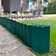 Set of 12 Green Plastic Garden Lawn Edging (9m x 15cm Roll)